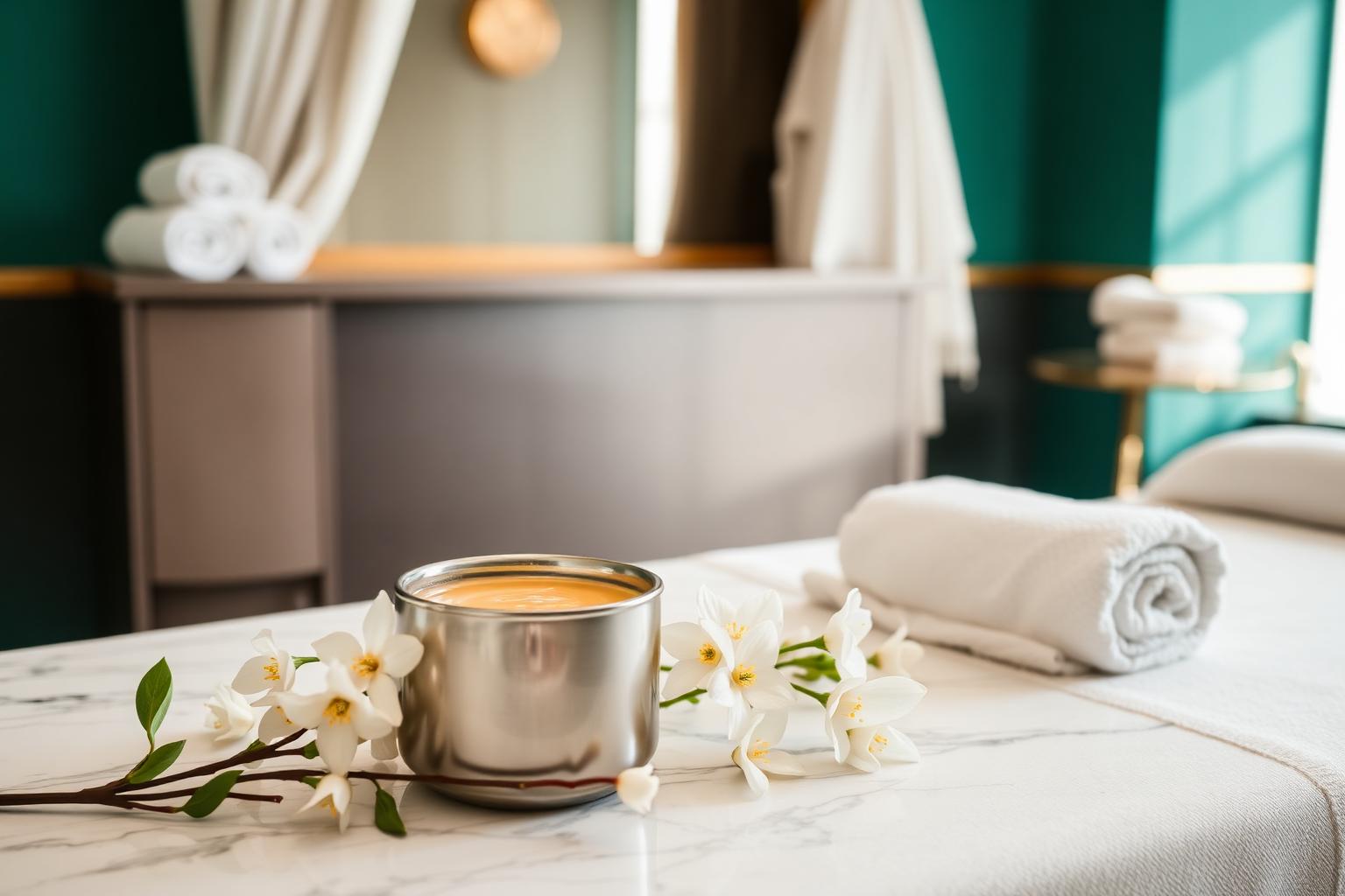 Clean elegant waxing room at Royal Swahili Singo N Massage
